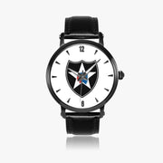 2nd Infantry Division-46mm Automatic Watch with a Black Leather Band