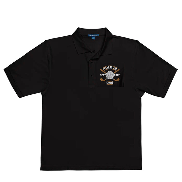 Golf Shirt - Hole in One with Personalized Month and Year Men's Polo