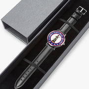 Watch Case with US Army National Guard Ultra Thin Watch (Black Strap)