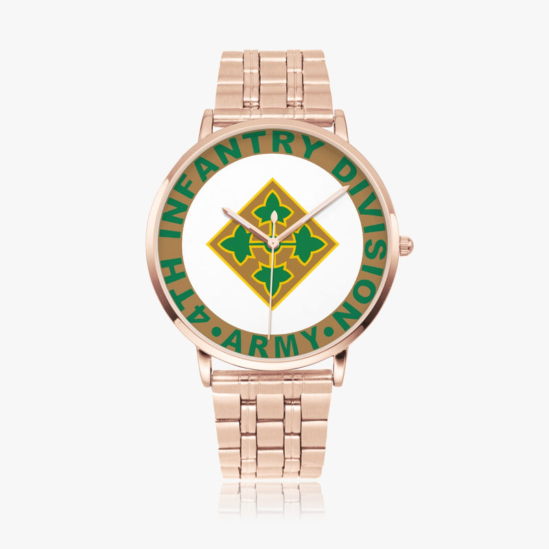 4th Infantry Division Goldtone Watch