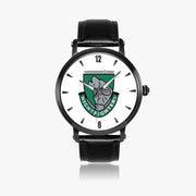 104th Infantry Division-46mm Automatic Watch with a Black Leather Band