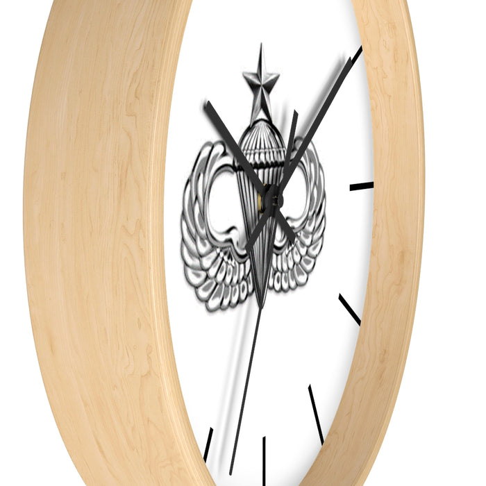 Senior Parachutust Wall Clock