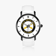 Field Artillery-46mm Automatic Watch with a White Leather Band