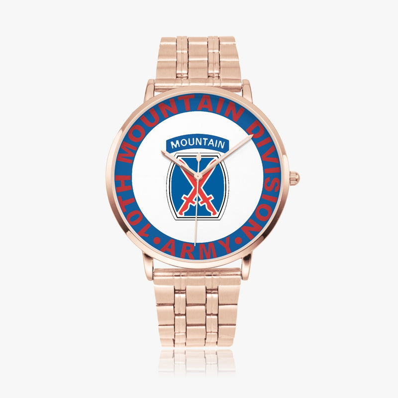 10th Mountain Division Goldtone Watch