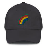A dark grey 42nd Infantry Division Hat with the logo on the front.  The hat has a curved visor and an adjustable strap at the back.