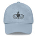 A light blue Senior Parachutist Division Hat with the logo on the front.  The hat has a curved visor and an adjustable strap at the back.