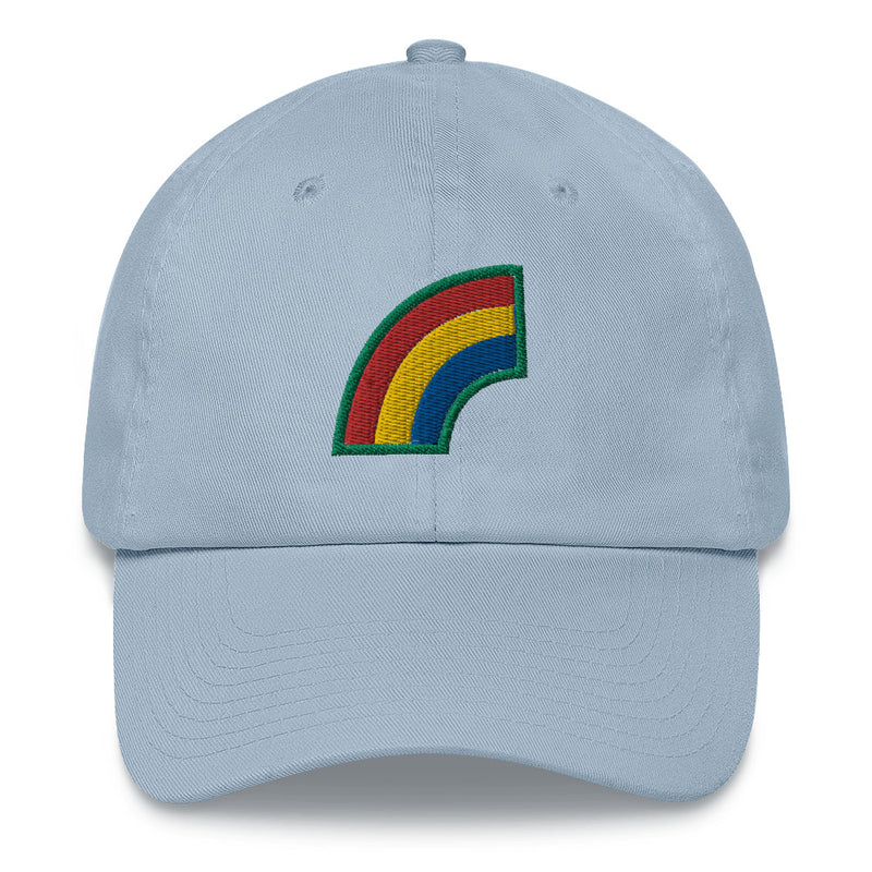 A light blue 42nd Infantry Division Hat with the logo on the front.  The hat has a curved visor and an adjustable strap at the back.