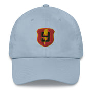 A light blue 9th Regiment Hat with the logo on the front.  The hat has a curved visor and an adjustable strap at the back.