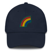 A navy blue 42nd Infantry Division Hat with the logo on the front.  The hat has a curved visor and an adjustable strap at the back.