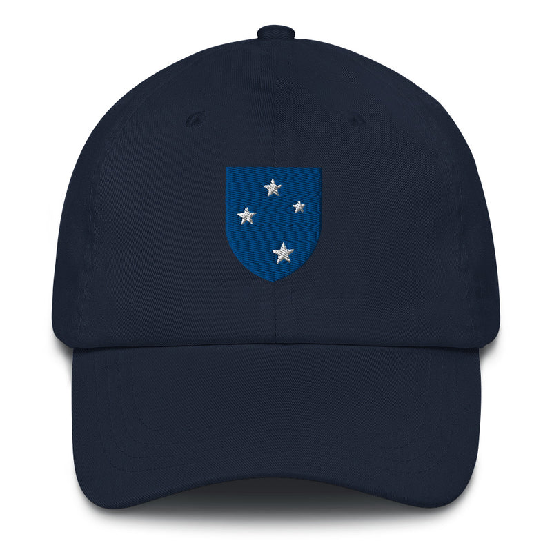 A dark grey 23rd Infantry Division Hat with the logo on the front.  The hat has a curved visor and an adjustable strap at the back.