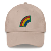 A stone colored 42nd Infantry Division Hat with the logo on the front.  The hat has a curved visor and an adjustable strap at the back.