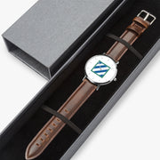 Watch Case with 3rd Infantry Division Ultra Thin Watch (Brown Strap)