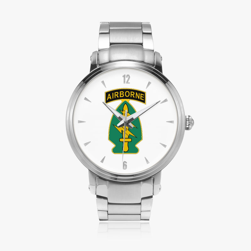 Special Forces Airborne-46mm Automatic Steel Strap Silver Watch