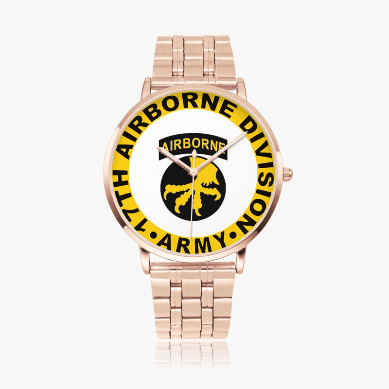 17th Airborne Division Goldtone Watch