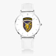 Top View - 13th Airborne Division Ultra Thin Watch (White Strap)