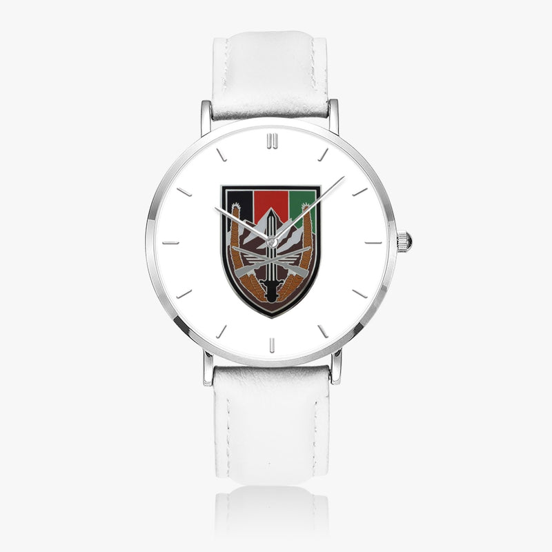 Top View - US Forces Afghanistan Ultra Thin Watch (White Strap)