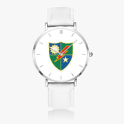 Top View - 75th Ranger Regiment Ultra Thin Watch (White Strap)