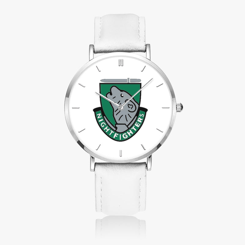 Top View - 101st Airborne Division Ultra Thin Watch (White Strap)