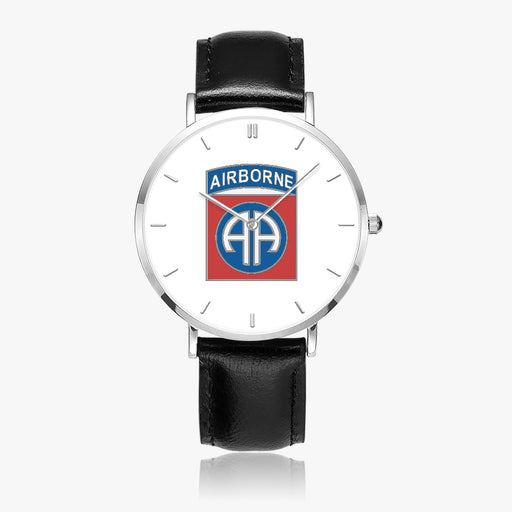 Top View - 82nd Airborne Division Ultra Thin Watch (Black Strap)