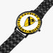 1st Cavalry Division Watch is displayed in a perspective view on a white background with the black metal strap stretched out.