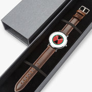 Watch Case with 7th Infantry Division Ultra Thin Watch (Brown Strap)