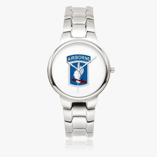 173rd Airborne Brigade-Silver Stainless Steel Silver Quartz Watch