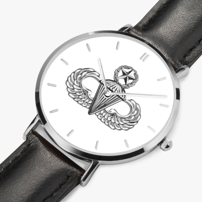 Perspective View - Master Parachutist Ultra Thin Watch (Black Strap)