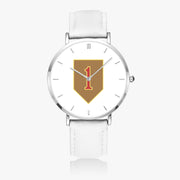Top View - 1st Infantry Division Ultra Thin Watch (White Strap)