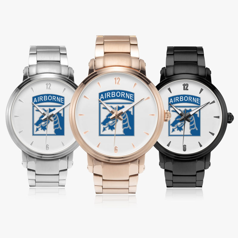 Family of XVIII Airborne 46mm Automatic Steel Strap Watches