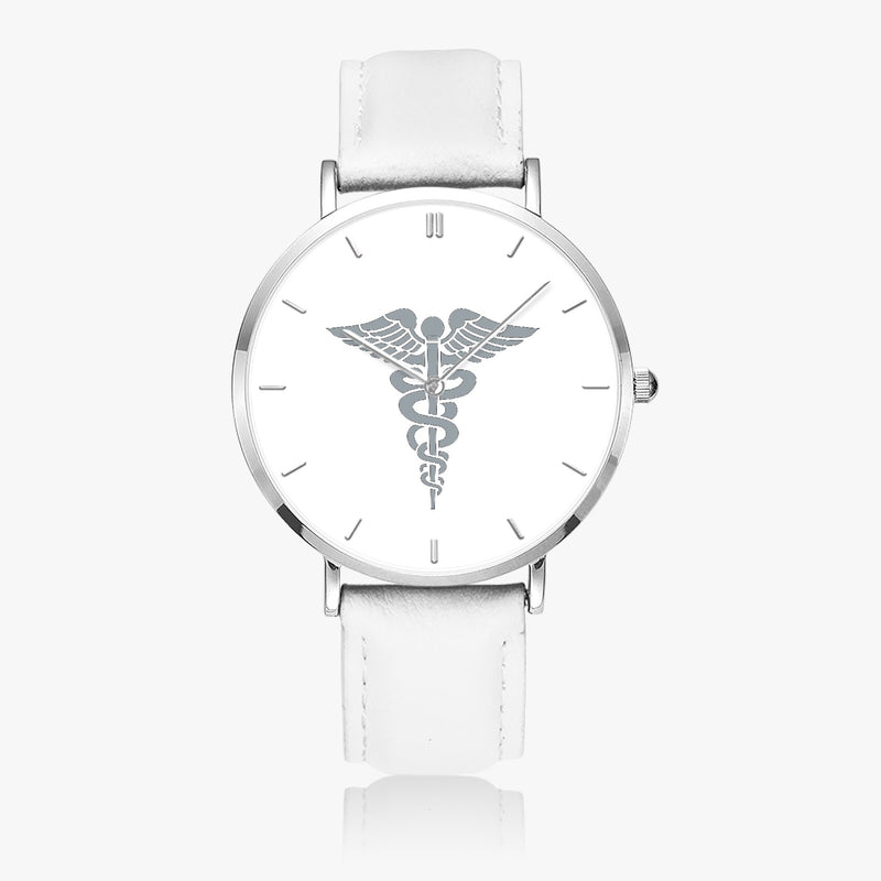 Top View - Hospital Corpsman Ultra Thin Watch (White Strap)
