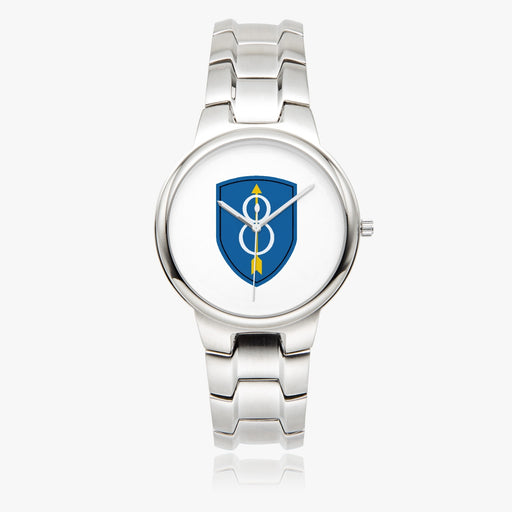 8th Infantry Division-Silver Stainless Steel Silver Quartz Watch