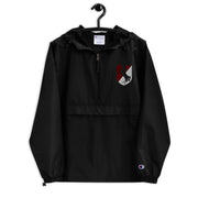 11th Armored Cavalry Regiment Black Champion packable jacket with a detailed embroidered logo