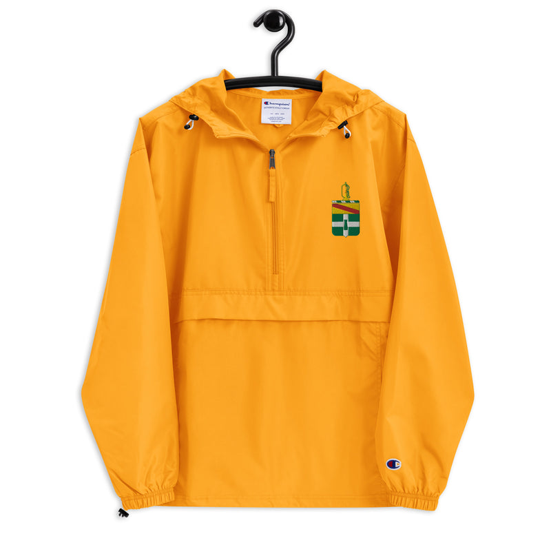3rd Cavalry Regiment Gold Champion packable jacket with a detailed embroidered logo