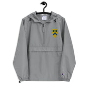 2nd Cavalry Division Graphite Champion packable jacket with a detailed embroidered logo