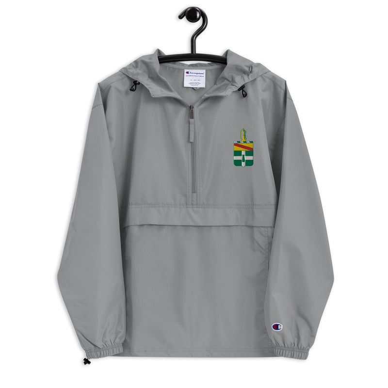 3rd Cavalry Regiment Graphite Champion packable jacket with a detailed embroidered logo
