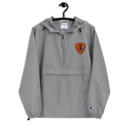 5th Marine Division Graphite Champion packable jacket with a detailed embroidered logo