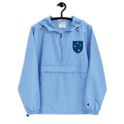23rd Infantry Division Light Blue Champion packable jacket with a detailed embroidered logo