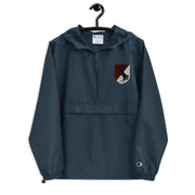 11th Armored Cavalry Regiment Navy Champion packable jacket with a detailed embroidered logo