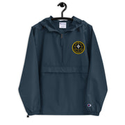 2nd Cavalry Regiment Navy Champion packable jacket with a detailed embroidered logo