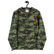 3rd Armored Division Green Camouflage Champion packable jacket with a detailed embroidered logo