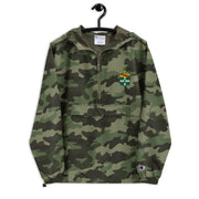 3rd Cavalry Regiment Green Camouflage Champion packable jacket with a detailed embroidered logo