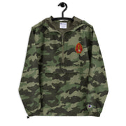 2nd Marine Division Green Camouflage Champion packable jacket with a detailed embroidered logo