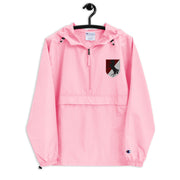 11th Armored Cavalry Regiment Pink Champion packable jacket with a detailed embroidered logo