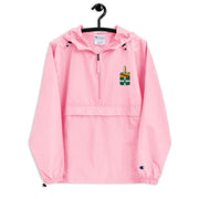 3rd Cavalry Regiment Pink Champion packable jacket with a detailed embroidered logo