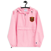 9th Regiment Pink Champion packable jacket with a detailed embroidered logo