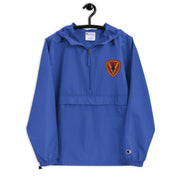 5th Marine Division Royal Blue Champion packable jacket with a detailed embroidered logo