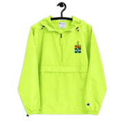 3rd Cavalry Regiment Safety Green Champion packable jacket with a detailed embroidered logo