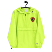 5th Marine Division Safety Green Champion packable jacket with a detailed embroidered logo