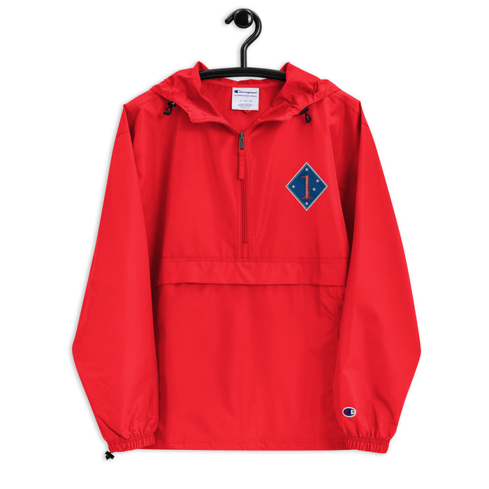 1st Marine Division Embroidered Champion Packable Jacket