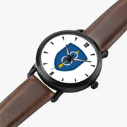 8th Infantry Division-46mm Automatic Watch is displayed in a perspective view on a white background with a brown leather band